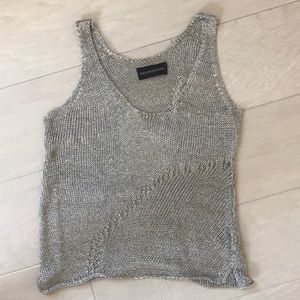 Zadig and Voltaire Metallic Tank Top